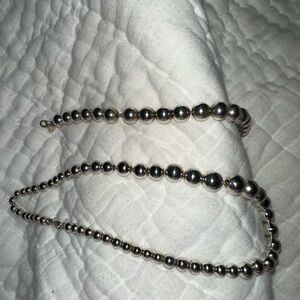 Tiffany & Co. Silver Bead Necklace & Bracelet